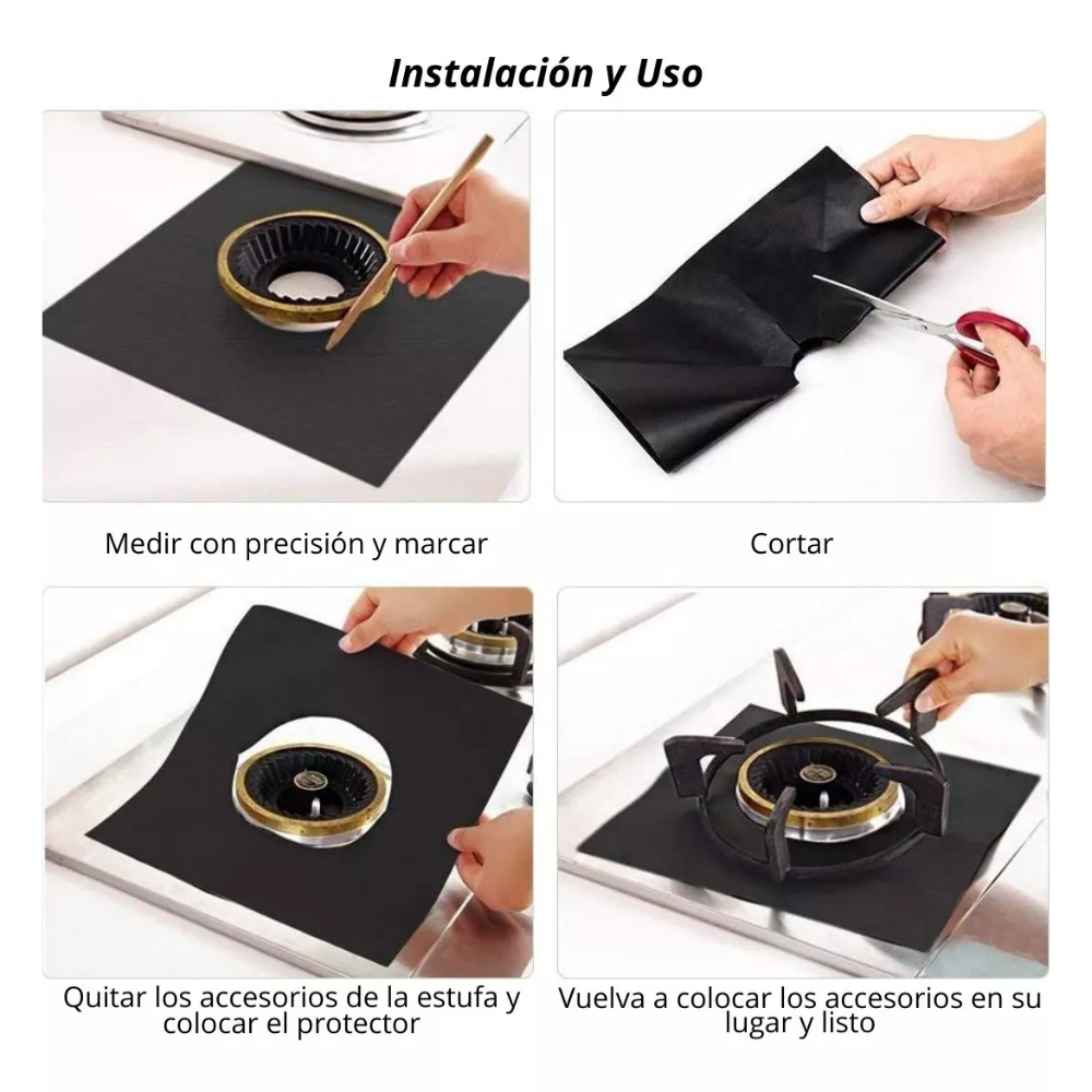 Protectores de Estufa Reutilizables - Pack 4 Unidades