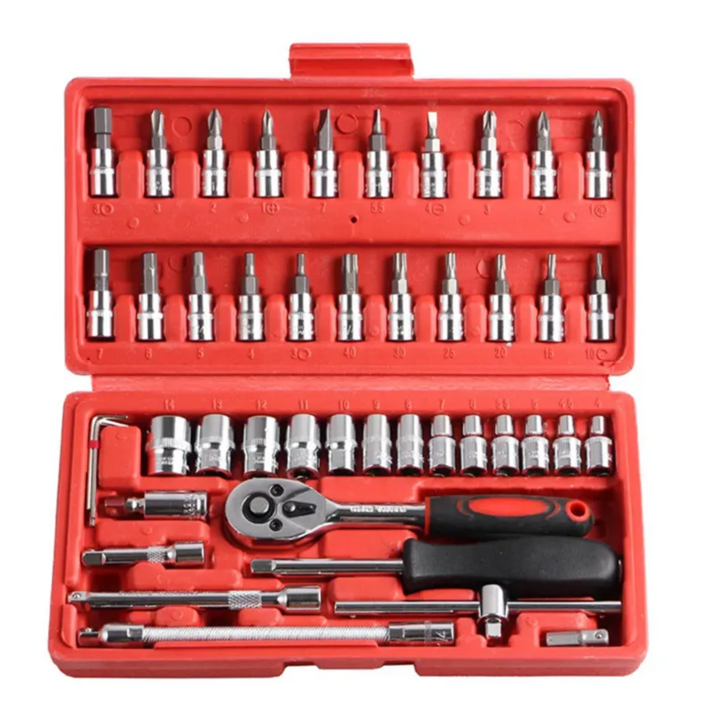 TALADRO DE 26V + CAJA HERRAMIENTAS 42pz