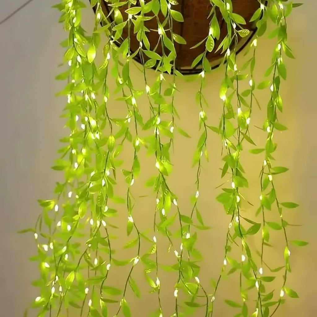 Luces Navideñas LED de Hojas 220V - Cortina 3x1m Multicolor para Decoración