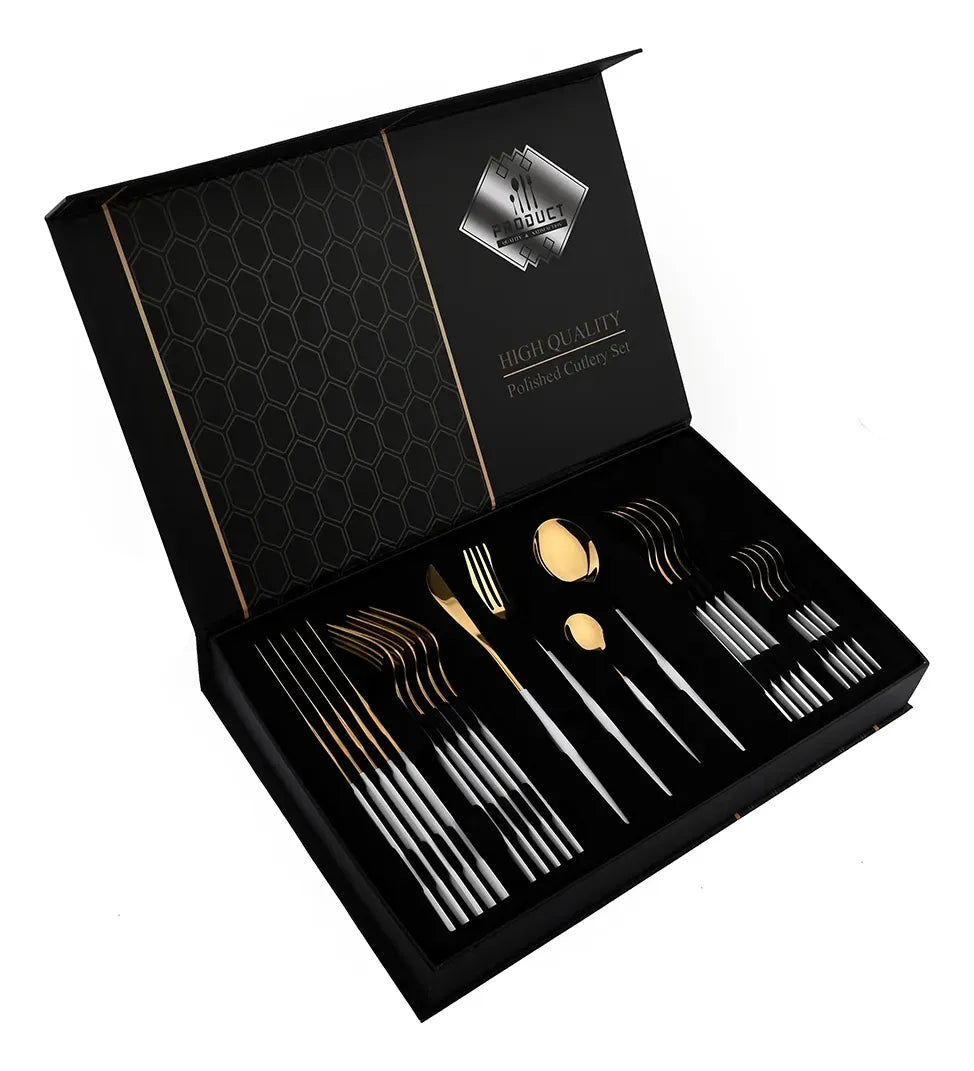 Set de Cubiertos 24 Piezas en Acero Inoxidable