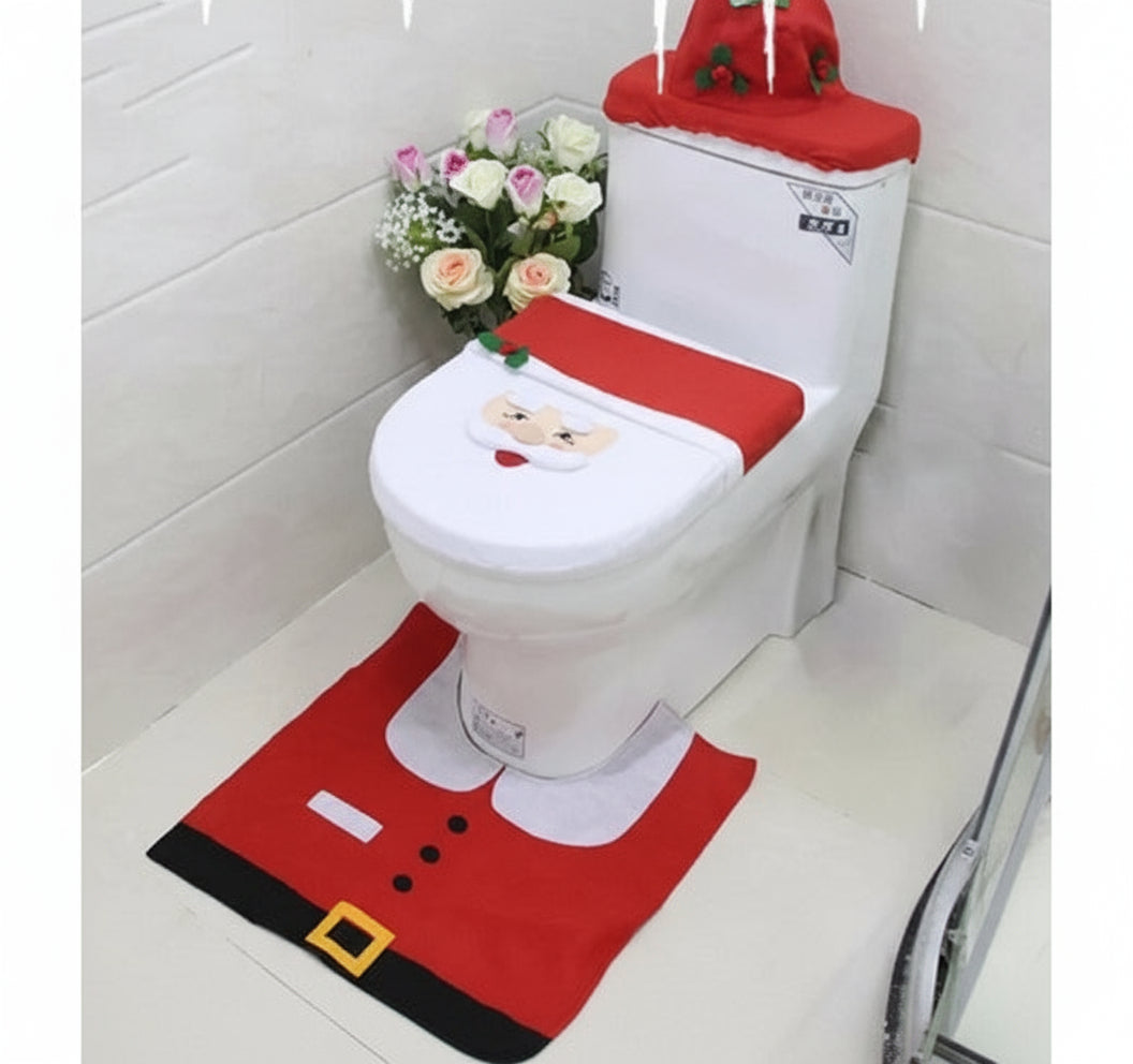 Set Baño Navidad Decoración - 3 Piezas Viejito Pascuero Chile