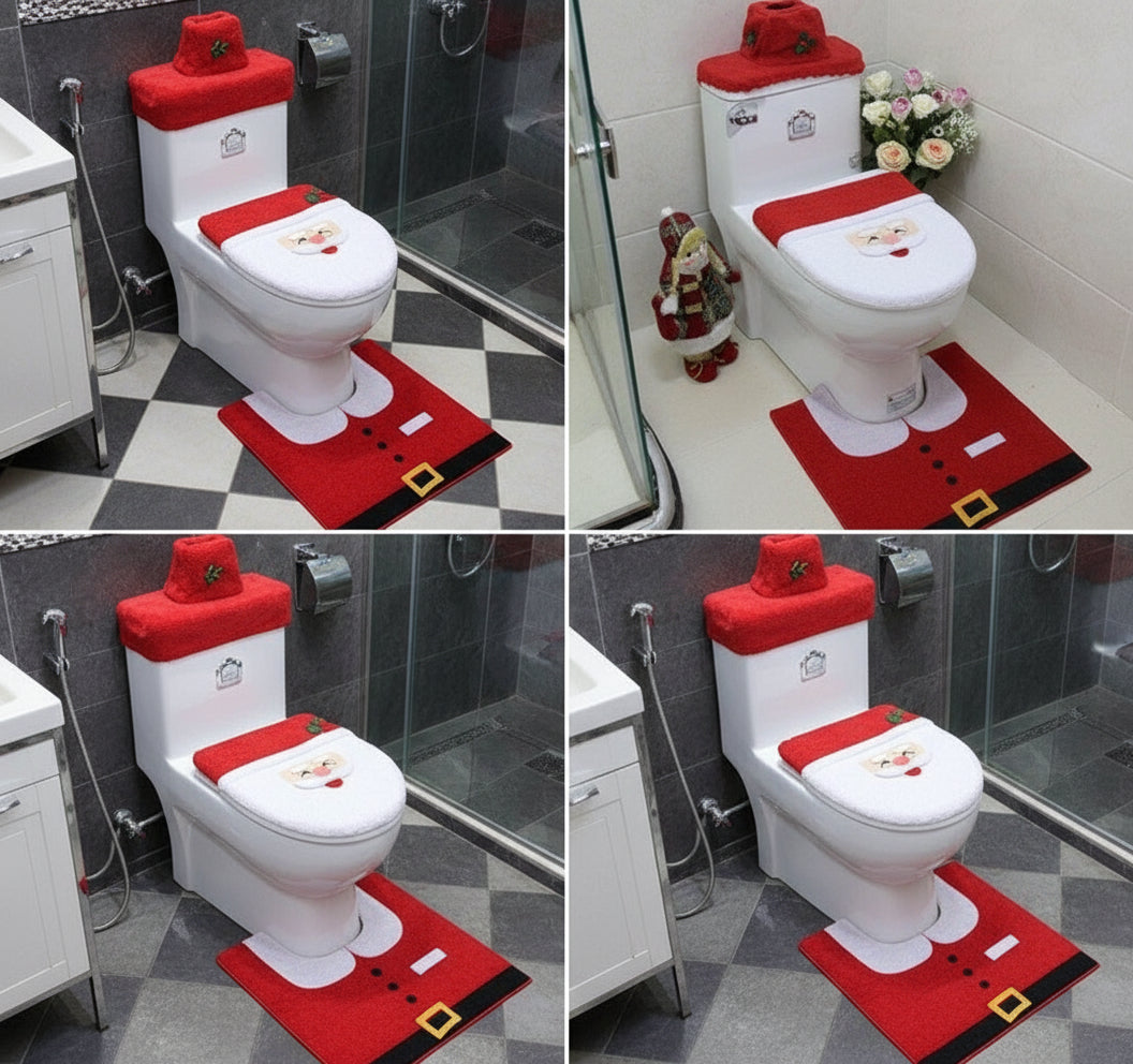 Set Baño Navidad Decoración - 3 Piezas Viejito Pascuero Chile