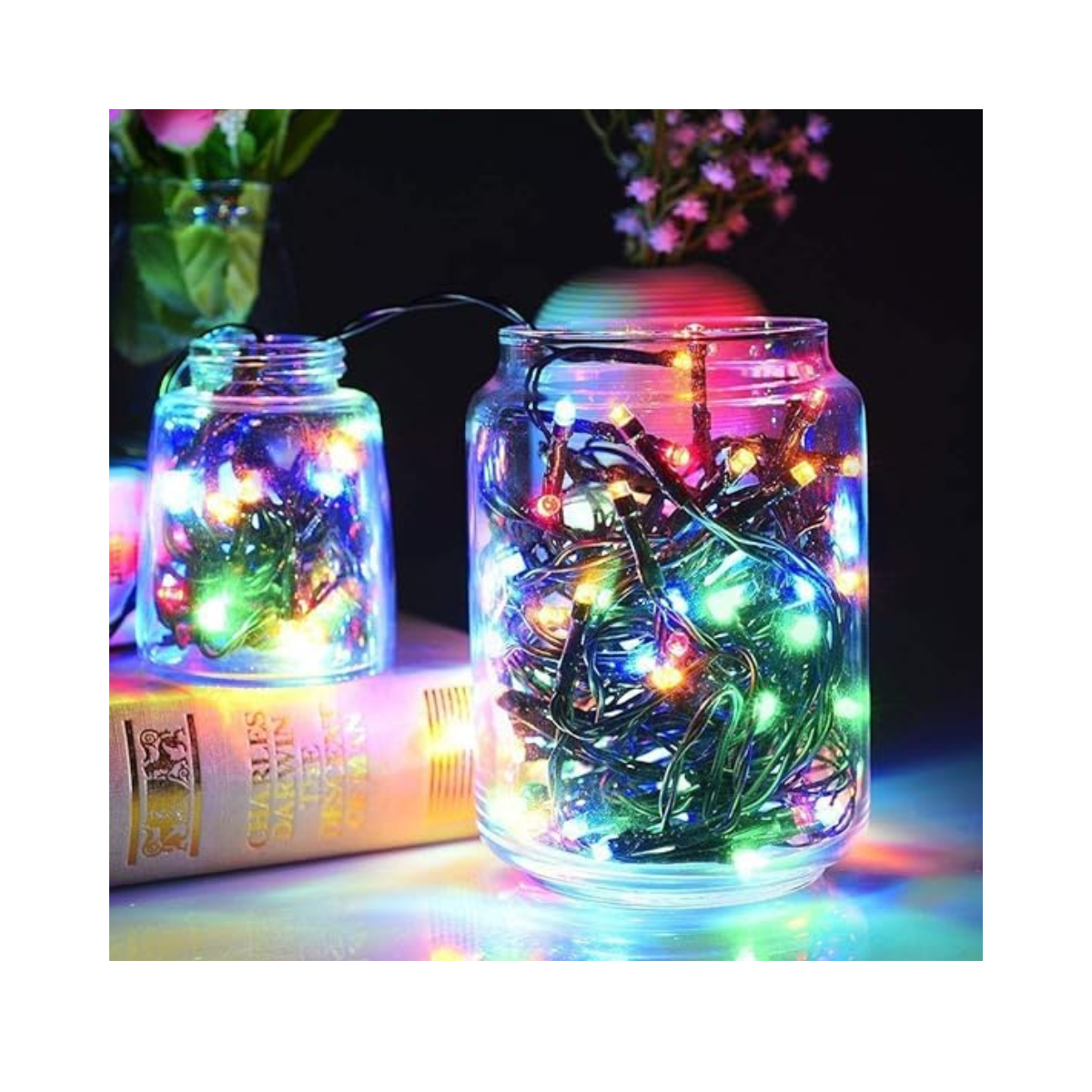 Cadena de luces solares, 100 luces 10 m