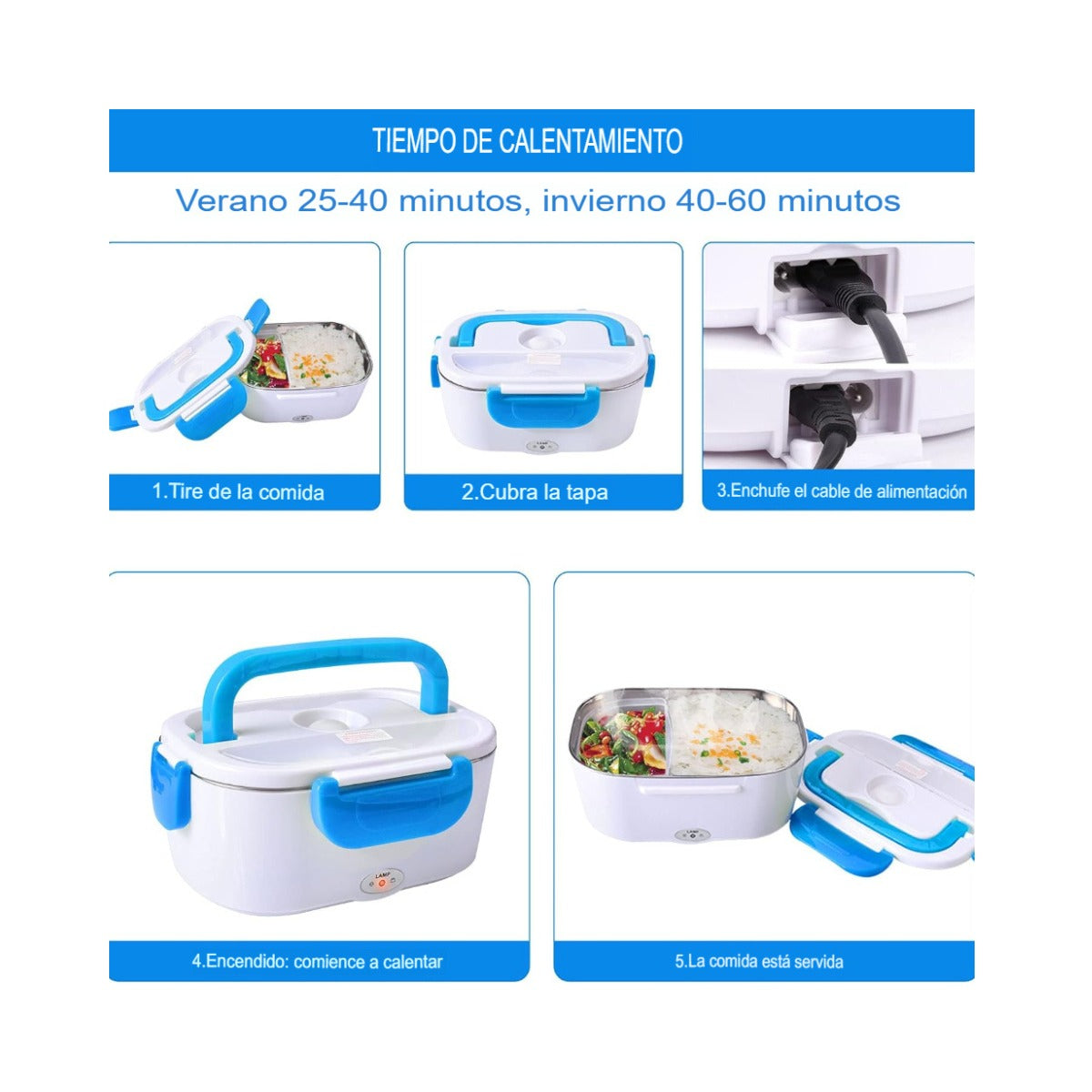 Caja de Almuerzo Eléctrica Calentador