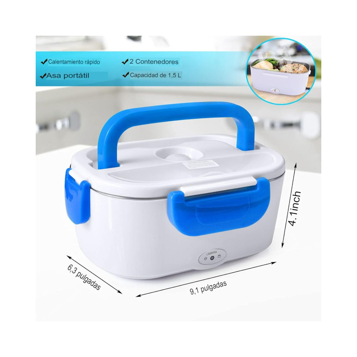 Caja de Almuerzo Eléctrica Calentador