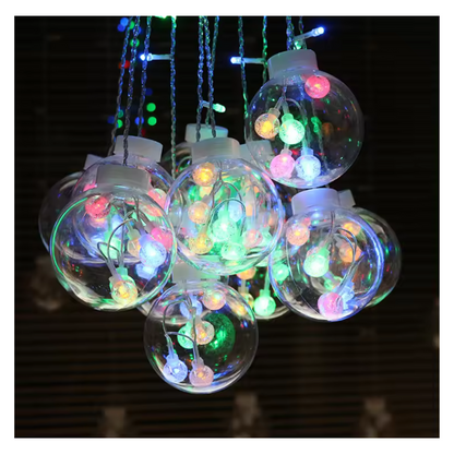 Esferas LED Navideñas Decorativas - Bolas de Luz Multicolor para Árbol y Hogar