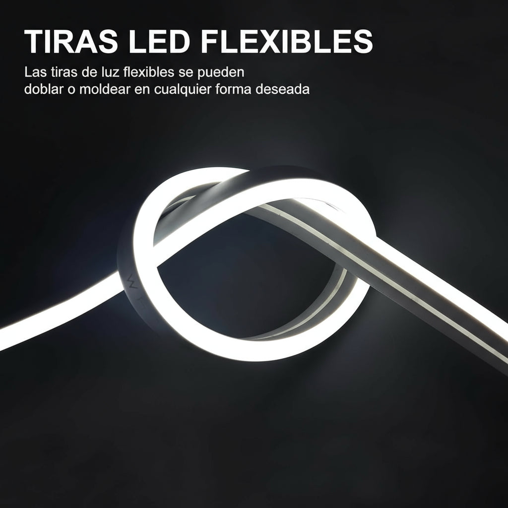 LED Neon Flex 5m - Tira LED Neon Flexible para Decoración