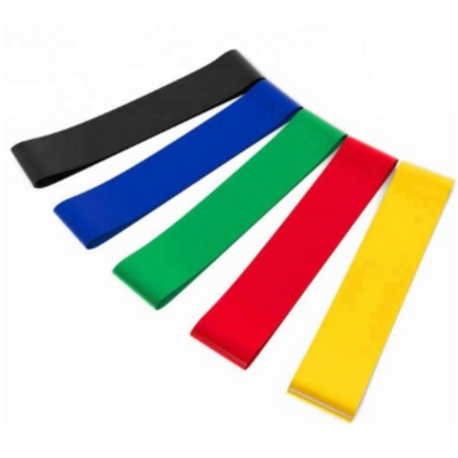 Set 5 Bandas Elásticas de Resistencia para Fitness - Entrenamiento Completo en Casa, Gym y Viaje