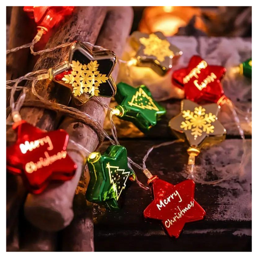 Guirnalda Estrella Navidad 10 Luces LED