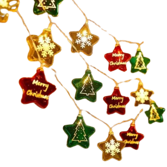 Guirnalda Estrella Navidad 10 Luces LED