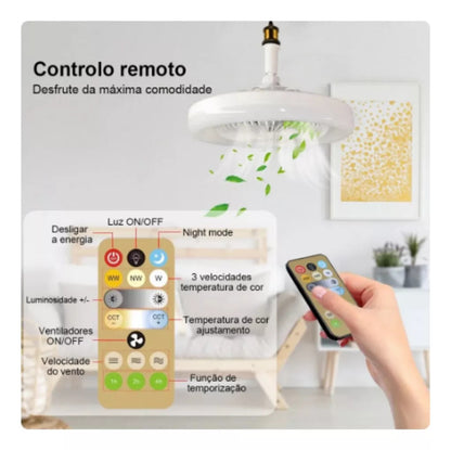 Ampolleta Ventilador 36W LED - Foco con Ventilador Integrado E27 Chile