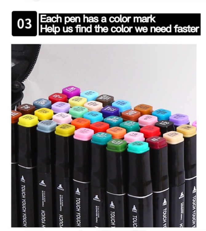 Marcadores Touch Parker 168 Colores Profesionales Doble Punta Chile