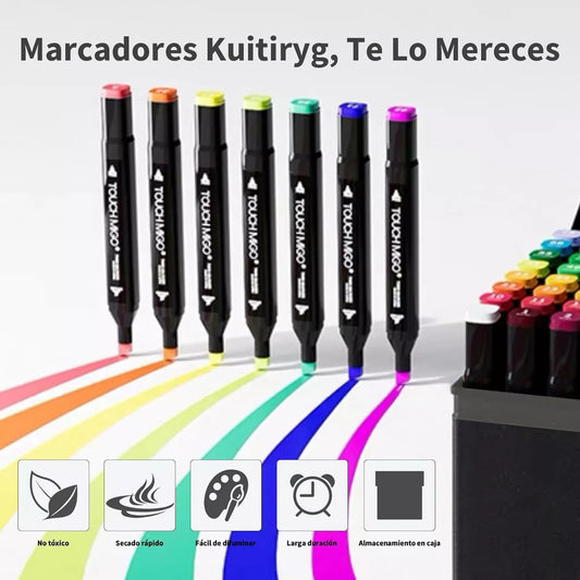 Marcadores Touch Parker 204 Colores Profesionales Doble Punta Chile