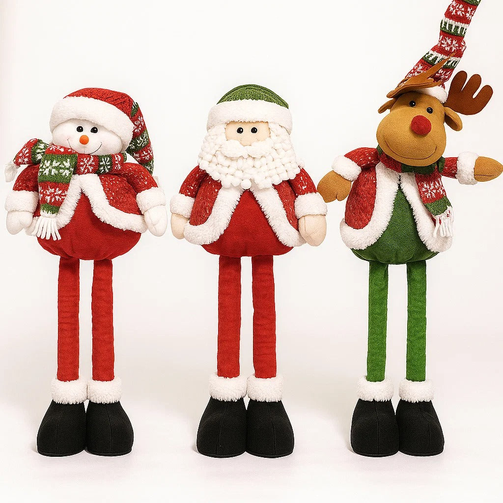 Promo X3 Muñecos Navideños “Piernas Largas” – ¡Llévate los 3 personajes!