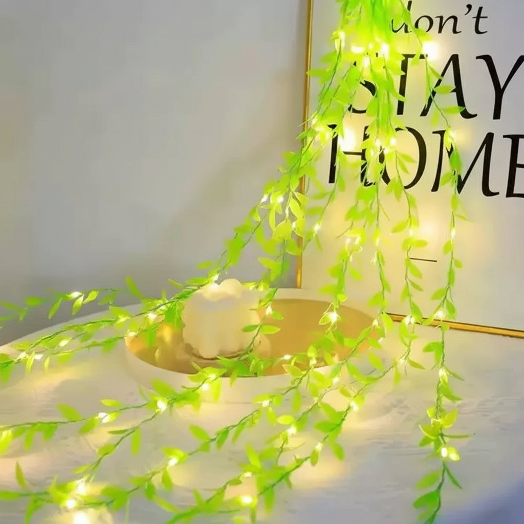 Luces Navideñas LED de Hojas 220V - Cortina 3x1m Multicolor para Decoración