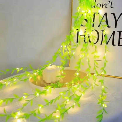 Luces Navideñas LED de Hojas 220V - Cortina 3x1m Multicolor para Decoración