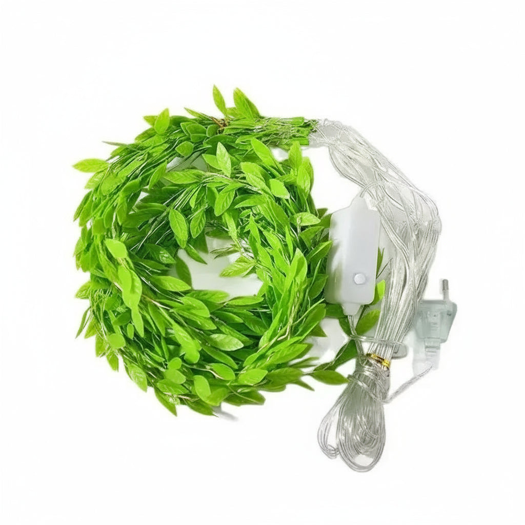 Luces Navideñas LED de Hojas 220V - Cortina 3x1m Multicolor para Decoración