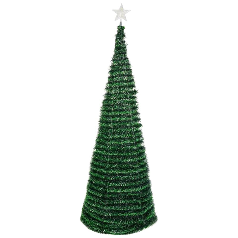 Árbol de Navidad Plegable Espiral 150cm - Se Arma en 10 Segundos | Ahorra Espacio