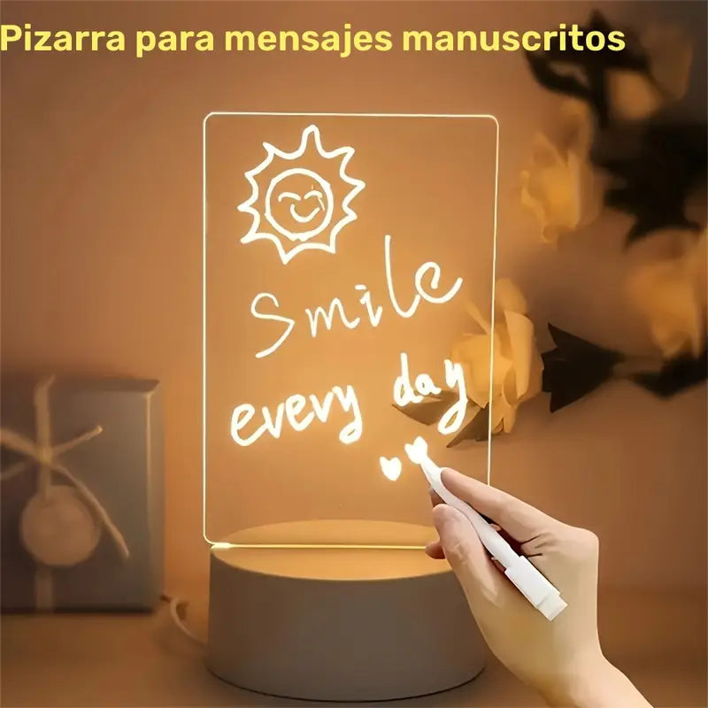 Lámpara LED con Panel de Escritura