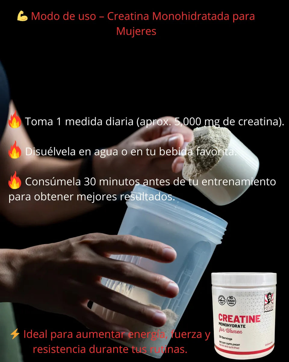 Creatina para Mujeres con Colágeno - Glúteos Tonificados en 3 Semanas | Old School Labs