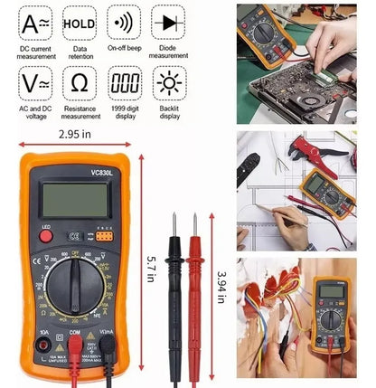 MULTÍMETRO DIGITAL + CAUTÍN