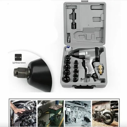 Pistola de Impacto Neumática con Kit Completo