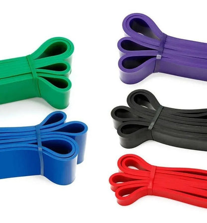 Set 5 Bandas Elásticas de Resistencia para Fitness - Entrenamiento Completo en Casa, Gym y Viaje