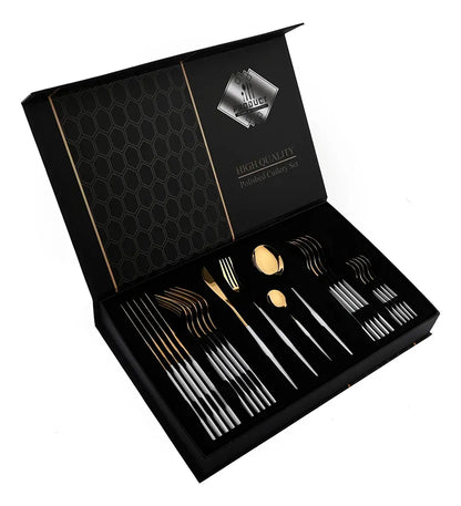 Set de Cubiertos 24 Piezas en Acero Inoxidable