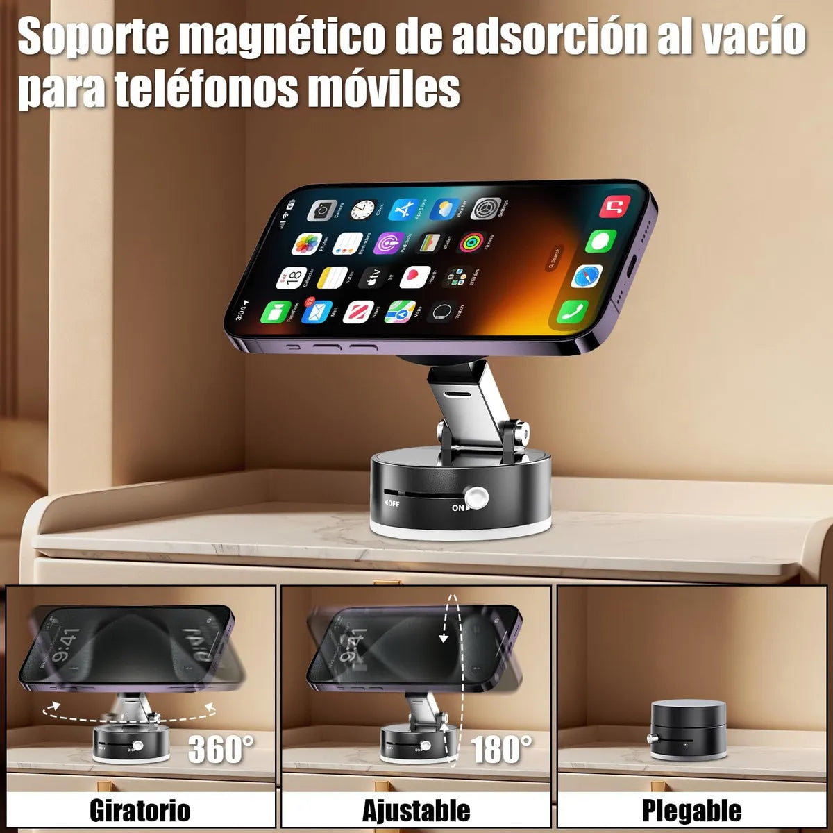 Soporte Celular Magnético para Auto - Rotación 360° Universal