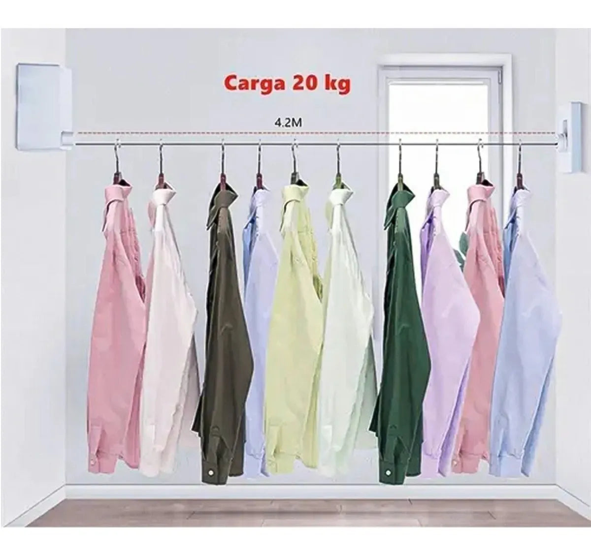 Tendedero de Ropa Retráctil - Ahorra Espacio