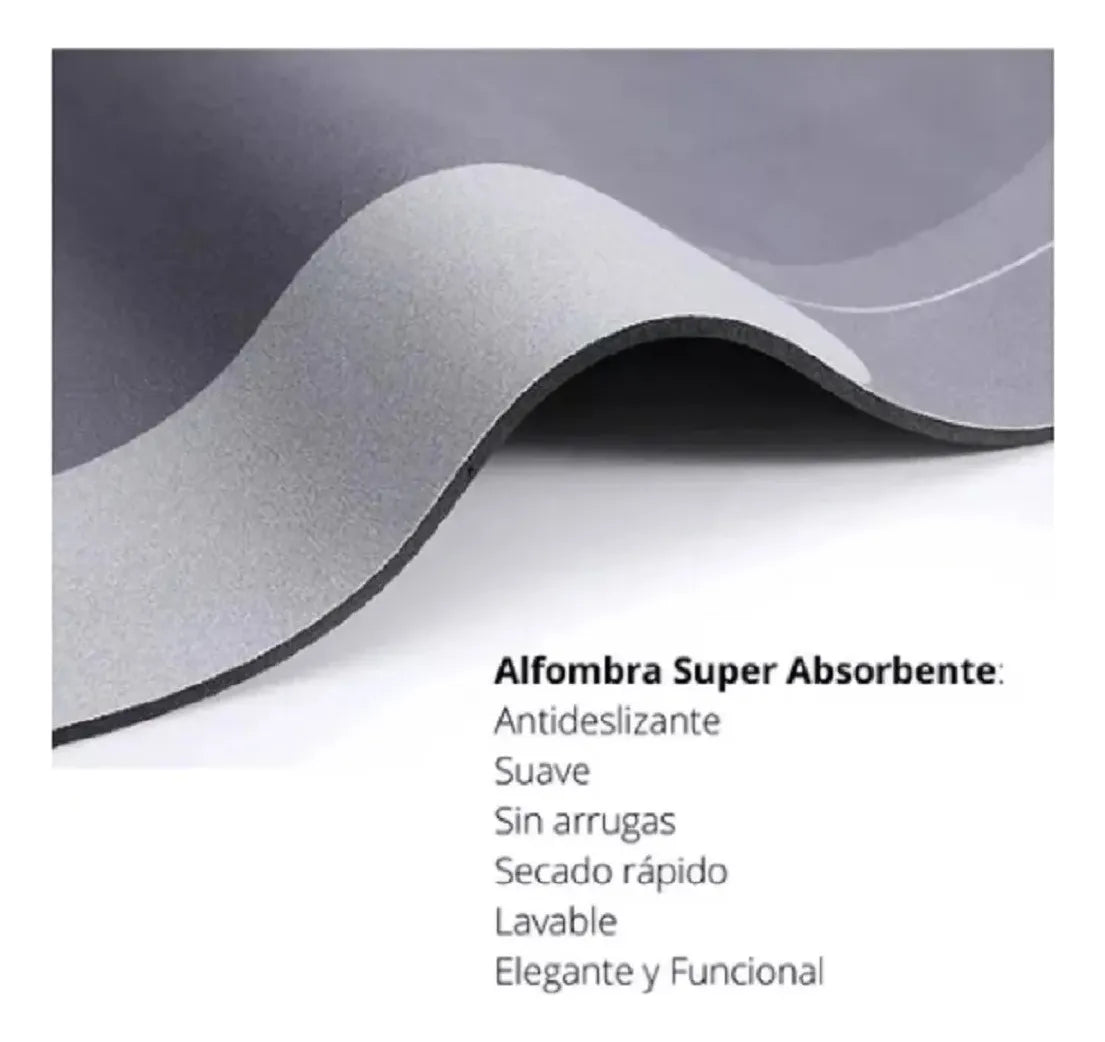 ALFOMBRA BAÑO ANTIDESLIZANTE ABSORBENTE