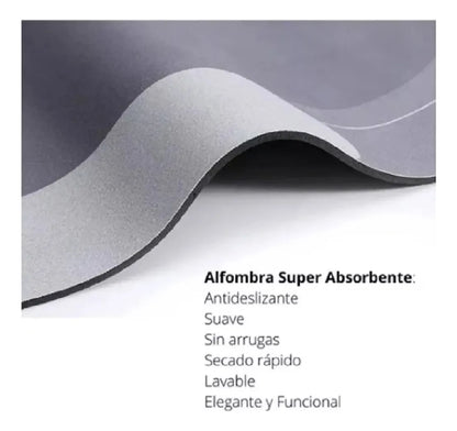 ALFOMBRA BAÑO ANTIDESLIZANTE ABSORBENTE