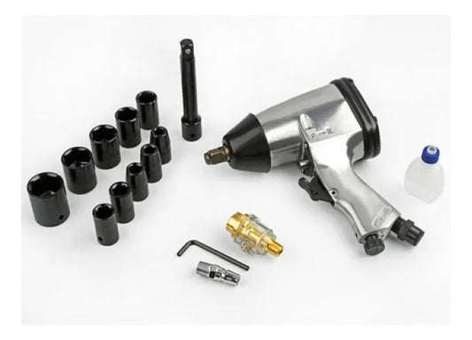 Pistola de Impacto Neumática con Kit Completo