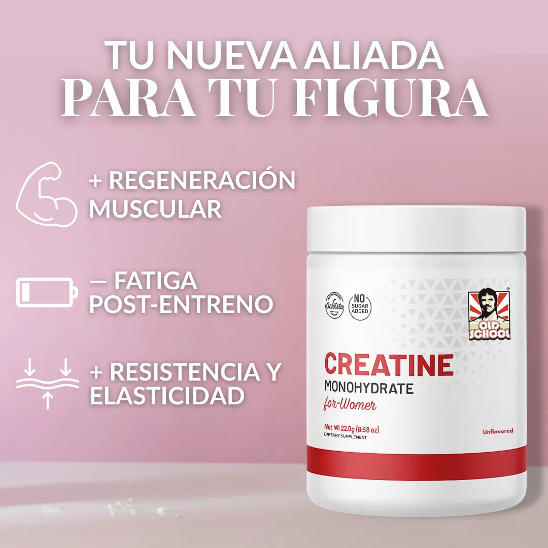 Creatina para Mujeres con Colágeno - Glúteos Tonificados en 3 Semanas | Old School Labs