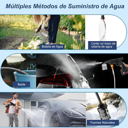 Hidrolavadora Inalámbrica Multifunción + Aspiradora Portátil 3 en 1