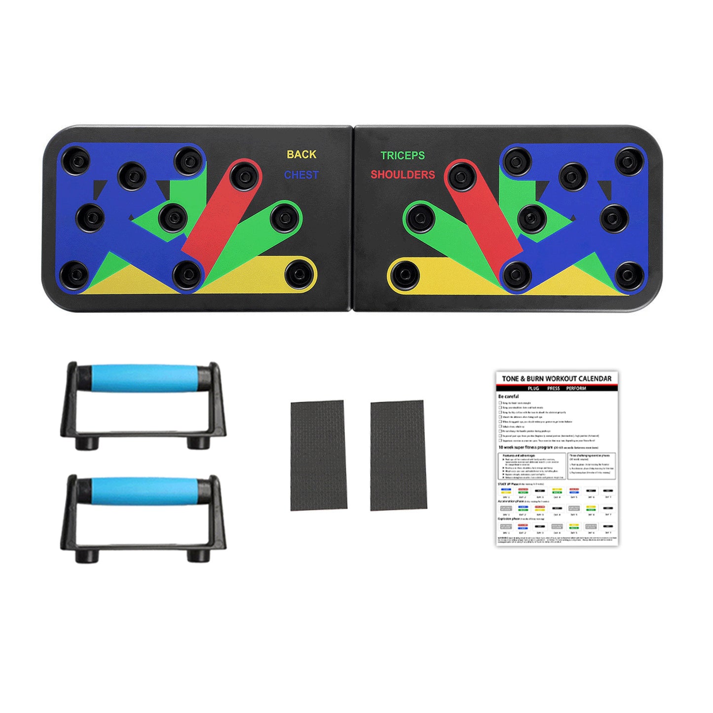 Tablero Flexiones Push Up Multifuncional 9 en 1 - Entrena Pecho, Tríceps, Hombros y Abdominales