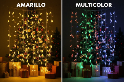 Comparación luces amarillo vs multicolor