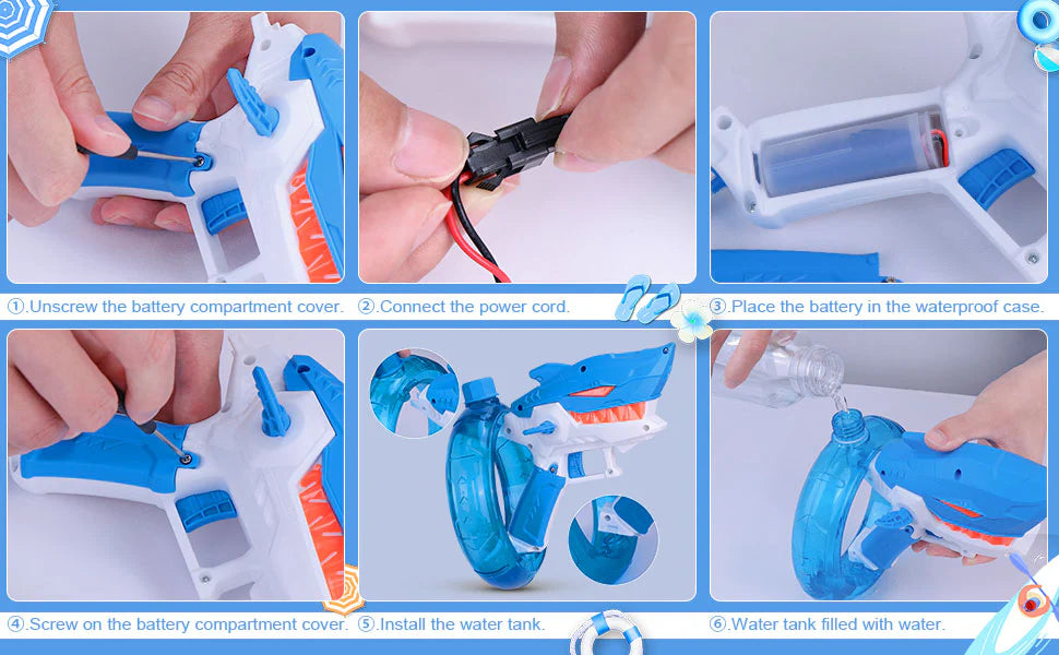 PISTOLA AGUA ELECTRICA DE TIBURON