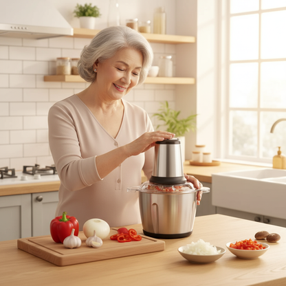 Picadora Eléctrica 2 Litros - Procesa Alimentos en Segundos