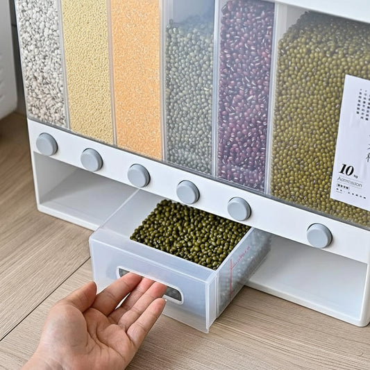 Dispensador de Granos 6 Compartimentos - Organizador de Cocina