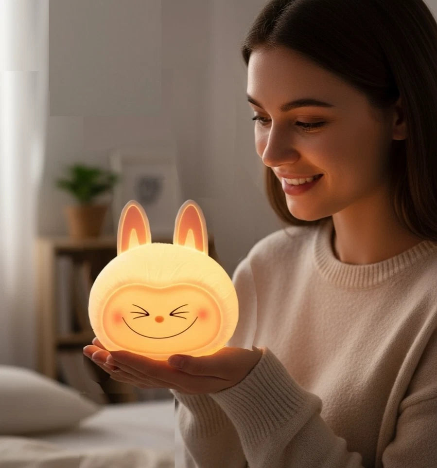 Luz Nocturna Infantil Labubu LED - Lámpara Decorativa para Niños y Bebés